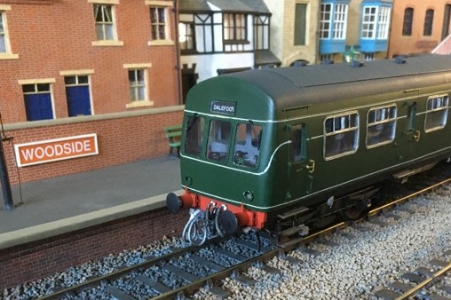 Woodside station with train